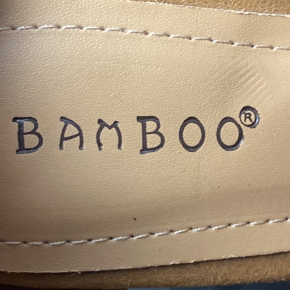 BAMBOO WO SIZE 10 CARAMEL BROWN SUEDE LIKE 4” HEELED ANKLE STRAP SANDAL … - Picture 8 of 16